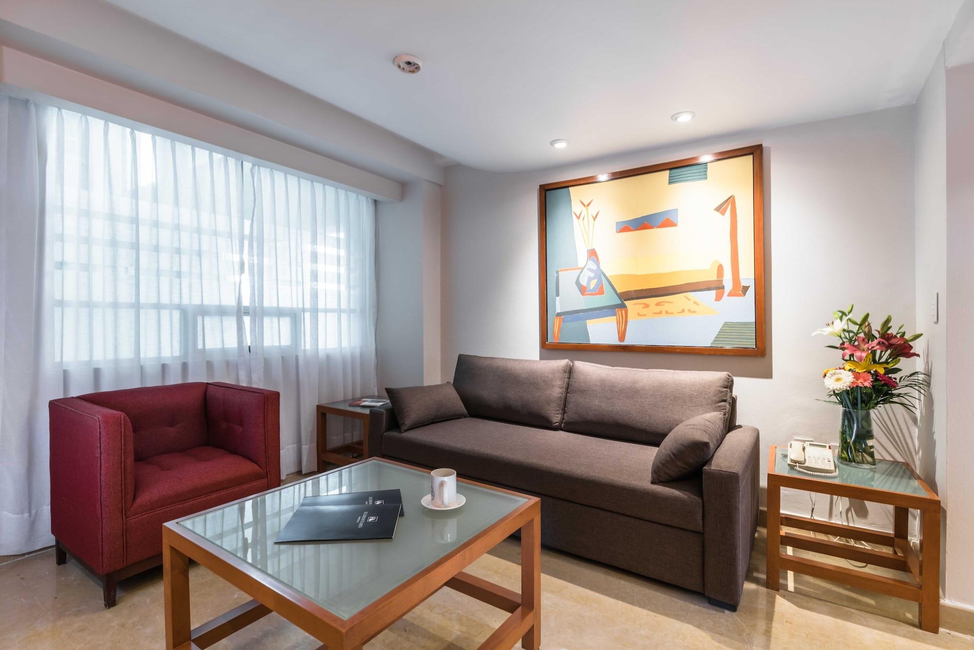 Eurostars Zona Rosa Suites Mexiko-Stadt Exterior foto A living room